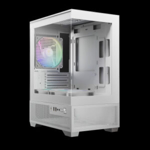 GAMDIAS CASE MICRO TOWER AURA GC9M ELITE WH ARGB 3x120ARGB PANORAMICO