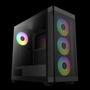GAMDIAS CASE MID TOWER ATHENA M3 4x120mm PWN FAN ARGB CON 8 PORT HUB
