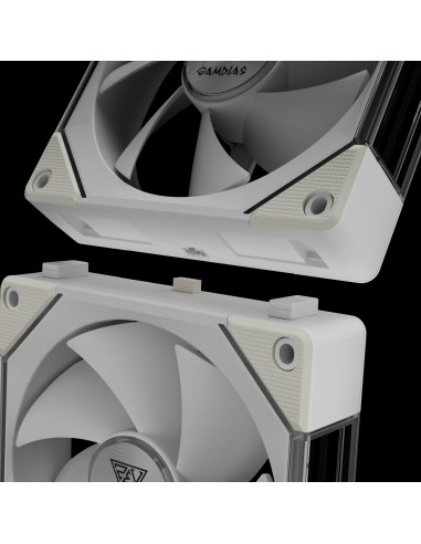 GAMDIAS VENTOLA CASE AEOLUS P2-1201 BIANCO ARGB PWM FAN 120mm - immagine 2