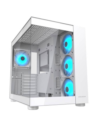COUGAR CASE MID TOWER CUBE FV 150 RGB WHITE D.CHAMBER 3*120+120mm ARGB FAN - immagine 2