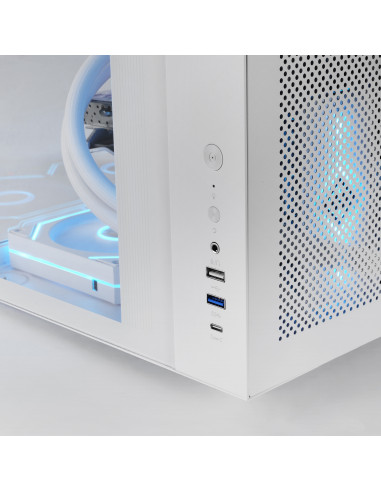 MARSGAMING CASE MID TOWER MC-INFINIOLITE WHITE DOPPIA CAMERA FULL ROUNDED T - immagine 2
