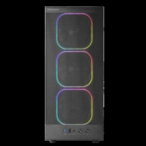 MARSGAMING CASE MID TOWER MC-NEBULA TG 4ARGB+HUB MESH