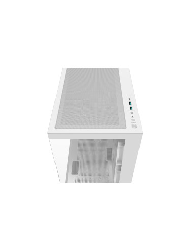 DEEPCOOL CASE MATX CG380 3F BIANCO PANORAMIC 3ARGB 2TG 360mm AIO - immagine 3