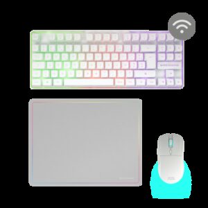 MARSGAMING GAMING TASTIERA MCPWTKLW BIANCO 3IN1 RGB MOUSE 360X2660MM MOUSEP