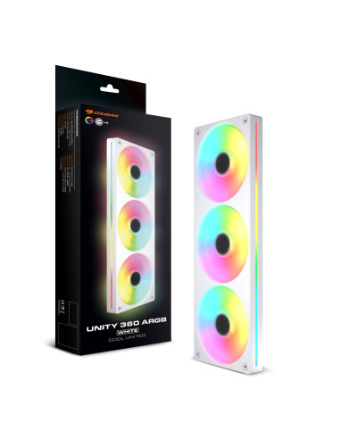 COUGAR VENTOLE CASE UNI360-FW TELAIO SINGOLO ARGB PWM WH
