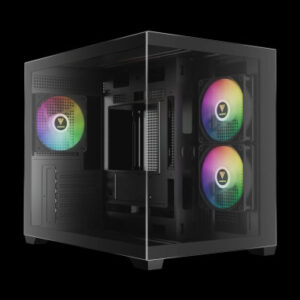 GAMDIAS CASE MID TOWER AURA GC10M V2 ARGB 2TG 3×120 ARGB