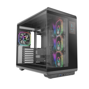 MARSGAMING CASE MID TOWER MC-REVPRO BLACK 4.3” LCD TG 4xRGB REV